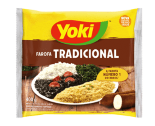 Farofa de Mandioca Temperada Tradicional Yoki Pacote 400g