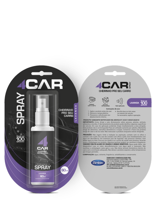 AROMATIZ AUTO 4CAR 60ML-SPRAY LAV
