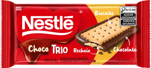 Chocolate Chocotrio NESTLÉ Pasta de Amendoim 90g