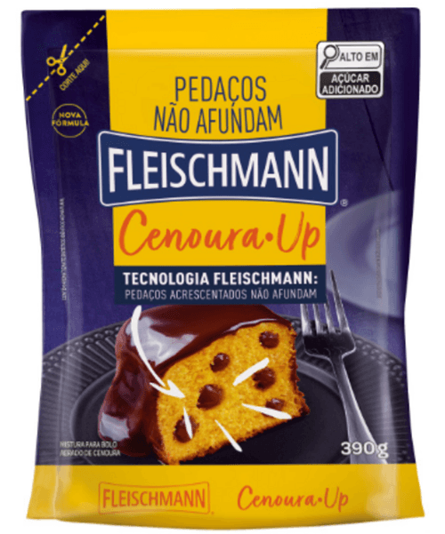 Mistura para Bolo Aerado Cenoura-Up Fleischmann Sachê 390g