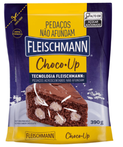 Mistura para Bolo Aerado Choco-Up Fleischmann Sachê 390g