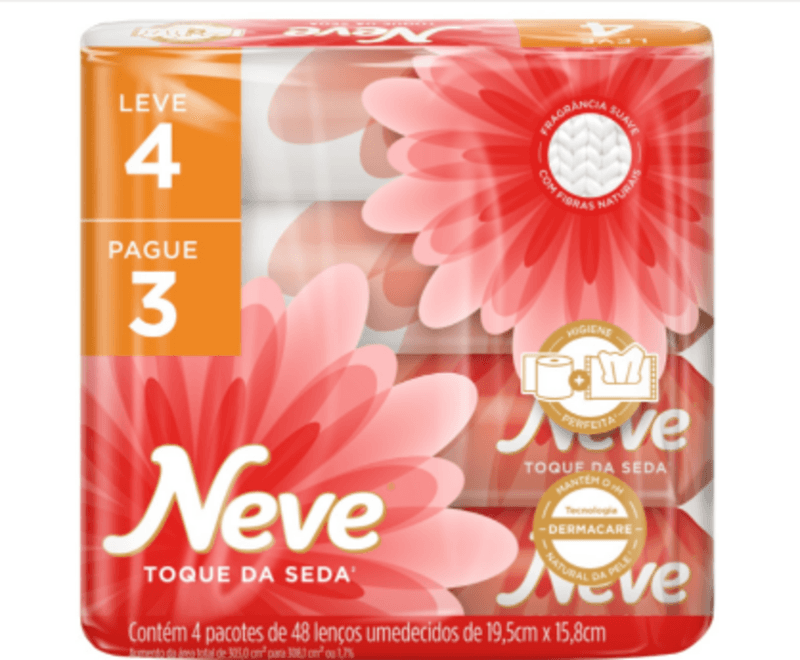 lenco-umedecido-suave-neve-toque-da-seda-pacote-leve-4-pague-3-unidades-de-48-lencos-cada