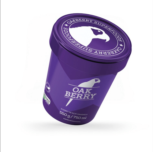 Sorbet Orgânico de Açaí Oakberry Superfoods Pote 750ml