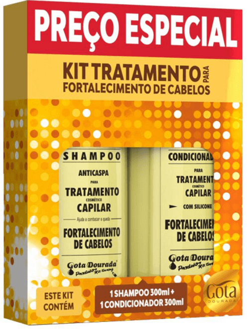 Kit Sh+Co 300+300ml Gota Dourada - Fortalecimento