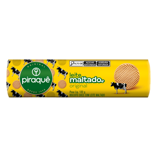 Biscoito Doce com Leite Maltado Original Piraquê Pacote 132g