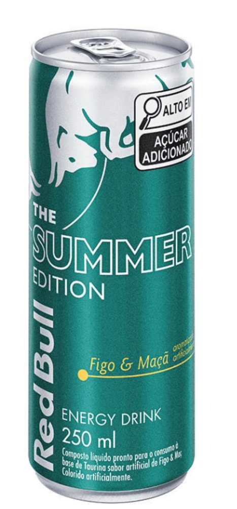 Composto Energético Líquido à Base de Taurina Figo e Maçã Red Bull Lata 250ml The Summer Edition