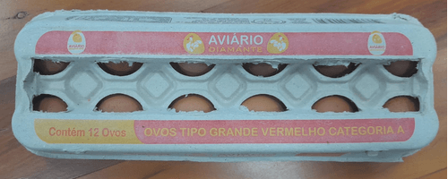 OVO GALINHA VRM AVIARIO 12UN EMBD
