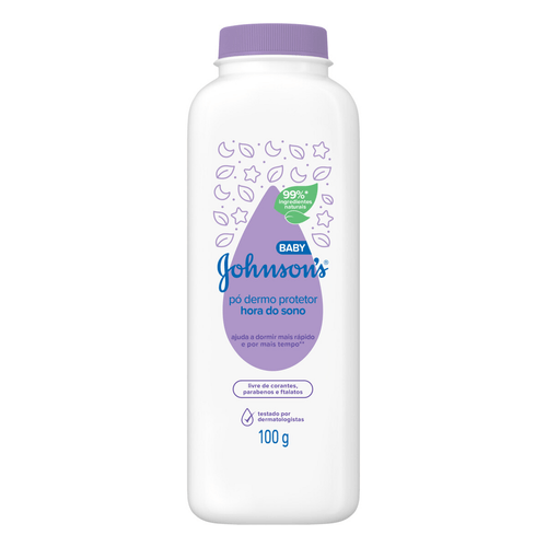 Talco Dermo Protetor Johnson's Baby Hora do Sono Frasco 100g