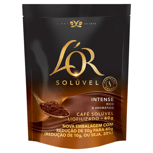 Café Solúvel Liofilizado Intense Rico & Aromático L'or Sachê 40g