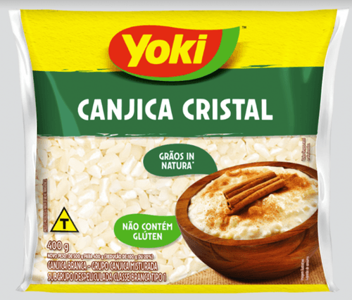 Canjica de Milho Branca Tipo 1 Cristal Yoki Pacote 400g