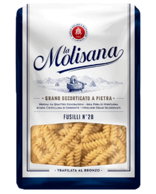 Macarrão de Sêmola de Trigo Durum Trafilata al Bronzo Fusilli 28 La Molisana Pacote 500g