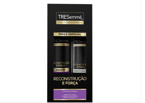 Kit Shampoo 350ml + Condicionador 175ml Colágeno e Arginina Tresemmé Reconstrução e Força Preço Especial