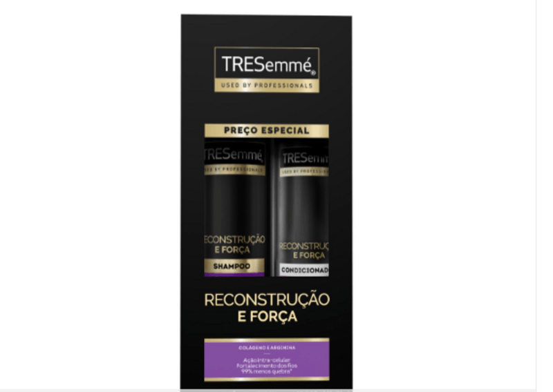 Kit-Shampoo-350ml---Condicionador-175ml-Colageno-e-Arginina-Tresemme-Reconstrucao-e-Forca-Preco-Especial
