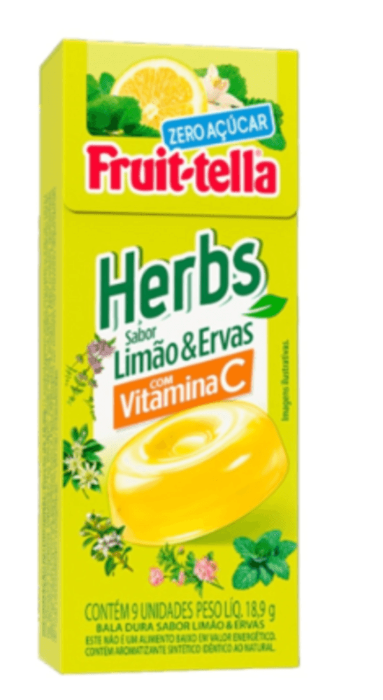 Bala-Dura-Limao-e-Ervas-com-Vitamina-C-Zero-Acucar-Fruit-Tella-Herbs-Caixa-189g