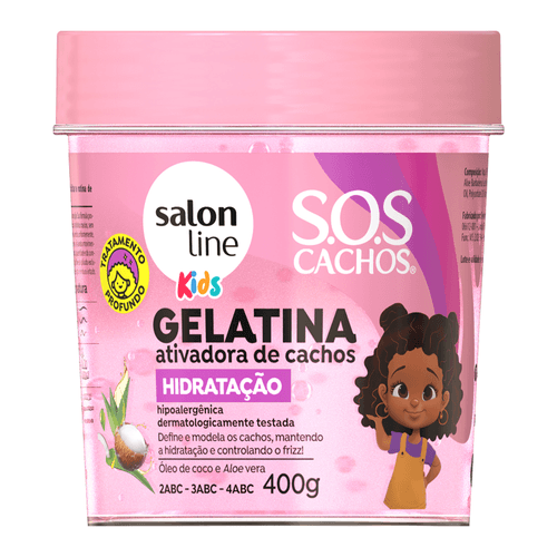 Gelat Cab Salon-L Sos Kids 400g-Pt Ativ Cachos Hid