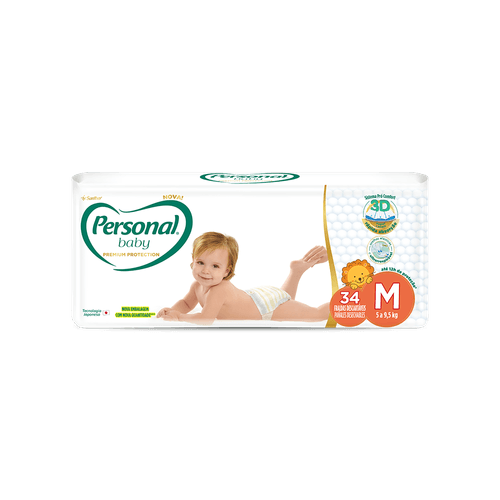 Fralda Personal Baby Premium Protection M 34 unidades