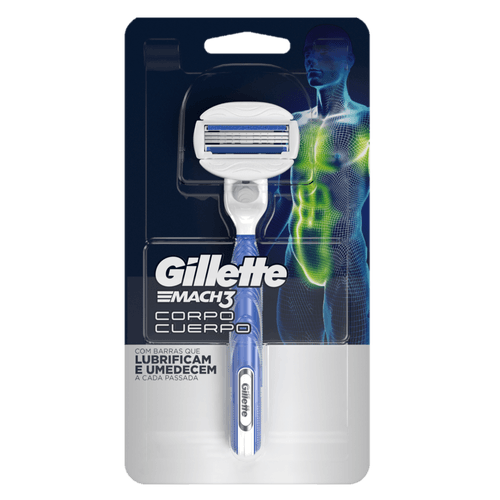 Aparelho Recarregável e Carga Corpo Gillette Mach3