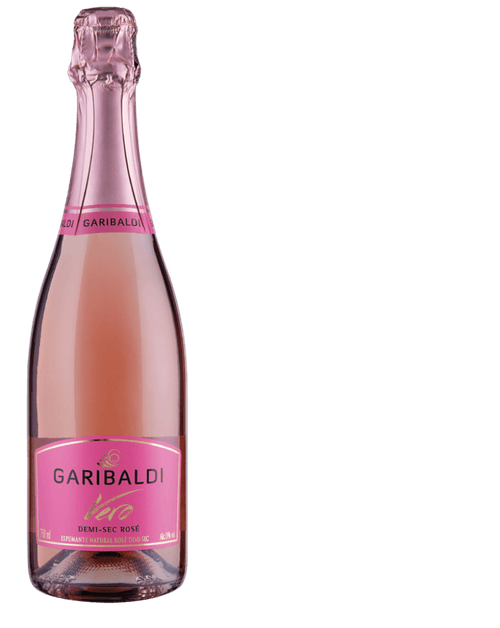 Espumante Natural Brasileiro Rosé Demi-Sec Garibaldi Vero Trebbiano Malvasia Ancellotta Serra Gaúcha Garrafa 750ml