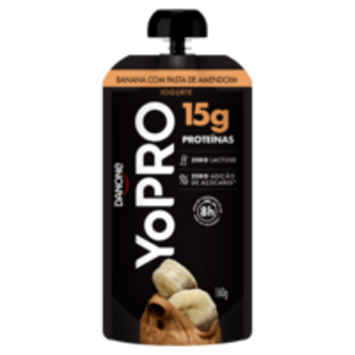 Yopro Pouch Banana Com Pasta De Amendoim 15G De Proteínas 160G