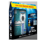 Kit-1-Aparelho-Recarregavel---3-Cargas-para-Barbear-Gillette-Mach3-Leve-Mais-Pague-Menos