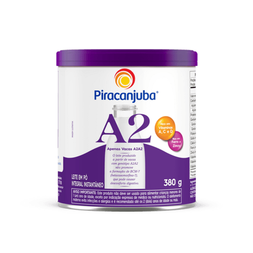 Leite emPó Instantâneo Tipo A2A2 Integral Piracanjuba Lata 380g