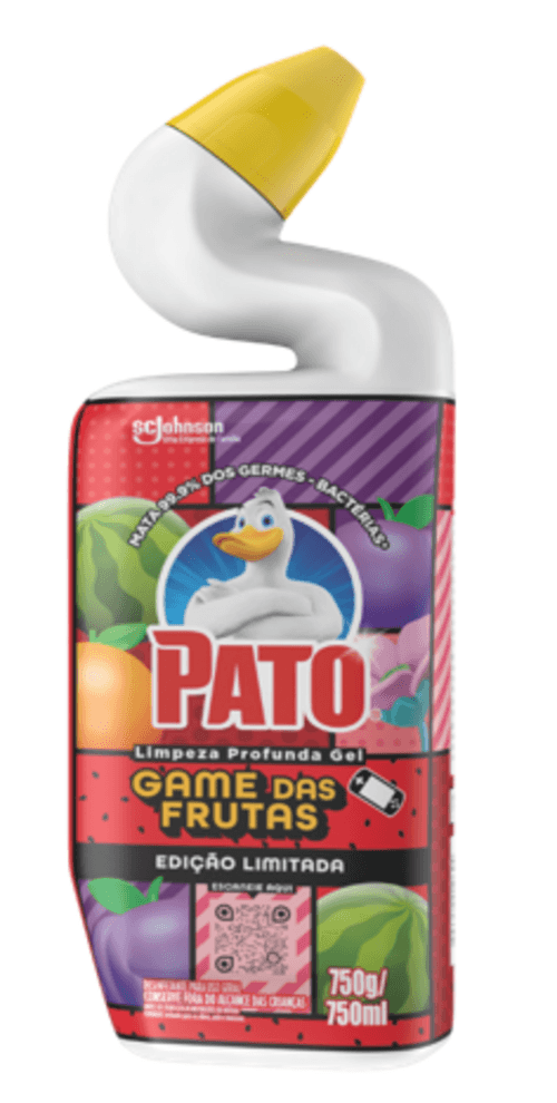 Desinfetante para Uso Geral Game das Frutas Pato Limpeza Profunda Squeeze 750ml Edição Limitada