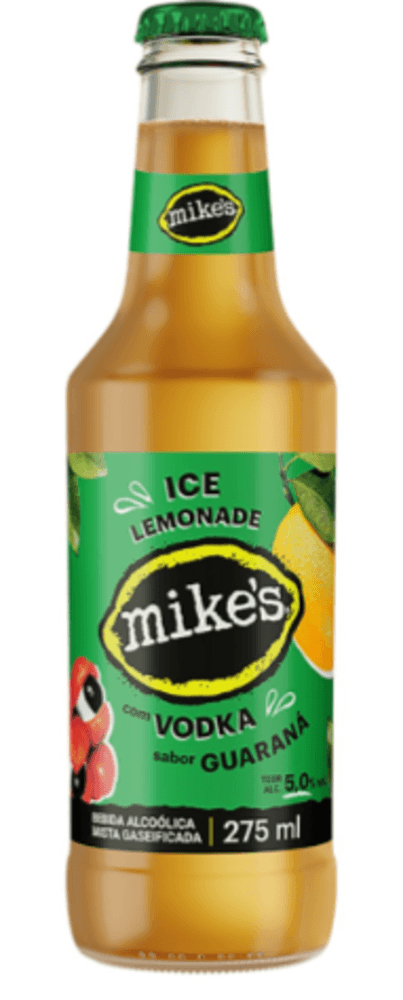 Bebida Mista Alcoólica Gaseificada com Vodka Guaraná Mike's Ice Lemonade Garrafa 275ml