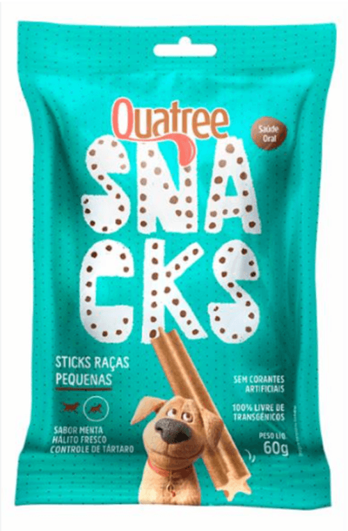 Petisco Quatree Sticks Raças Pequenas Gato 60g