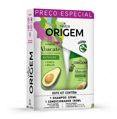 Kit Sh+Co Origem 325+180ml - Abacate