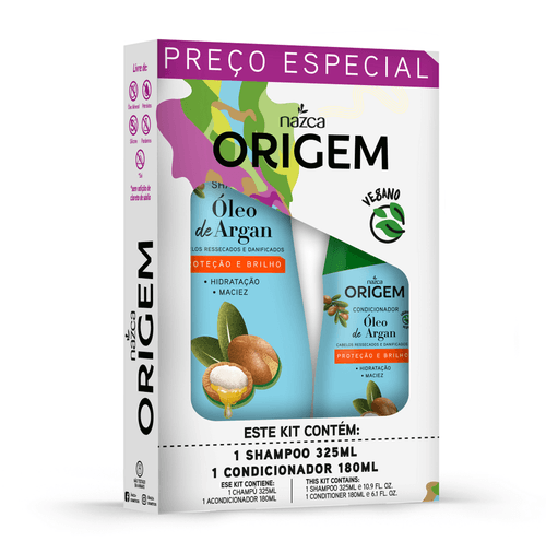 Kit Sh+Co Origem 325+180ml - Oleo De Argan