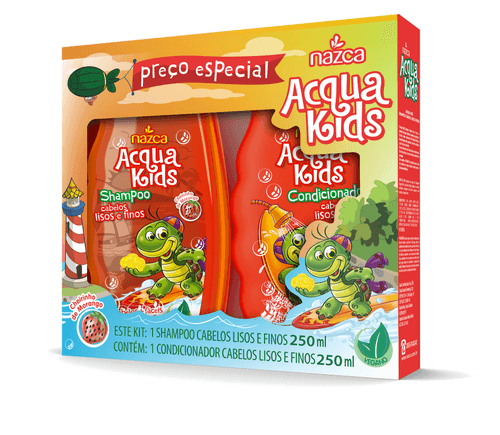 Kit Sh+Co Inf Acqua Kids 250+250ml Cab Lisos E Fin