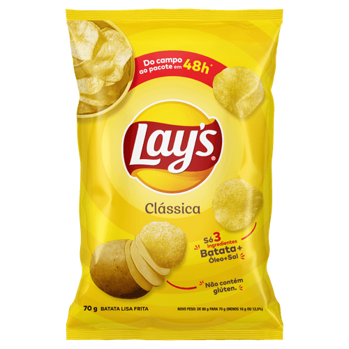 Batata Frita Lisa Clássica Lays 70G