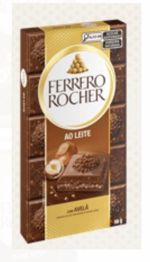 Ferrero Rocher Tablete Ao Leite com Avelã 1 Uni 90g