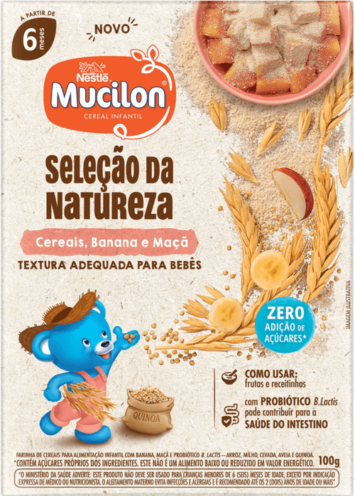 Seleção da Natureza Cereais Banana e Maçã 100g