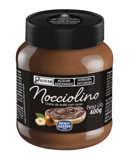 Creme De Avelã Italiano Nocciolino Menz & Gasser Com Cacau 400g