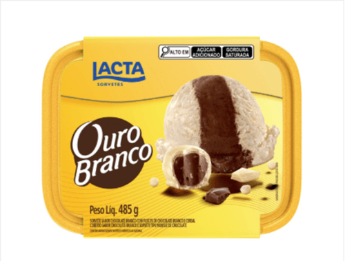 SORVETE LACTA 0.9 LITROS  - POTE OURO BRANCO