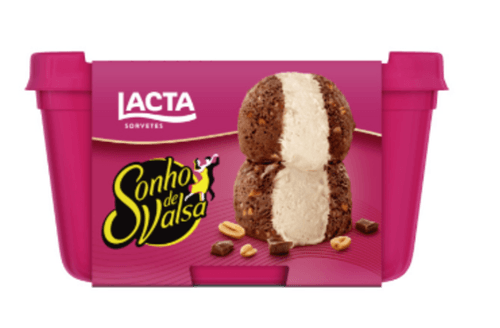 SORVETE LACTA 0.9 LITRO  - POTE SONHO DE VALSA