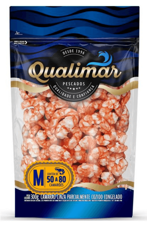 CAMARAO CINZA QUALIMAR DESCASCADO 50/80 300G CONGELADO