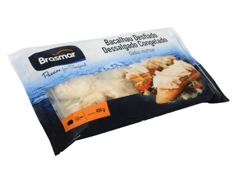 Bacalhau Brasmar  Desfiado Dessalgado Congelado 450g