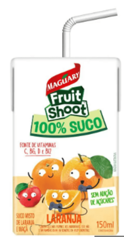 Suco Misto de Laranja e Maçã sem Adição de Açúcar Maguary Fruit Shoot Caixa 150ml