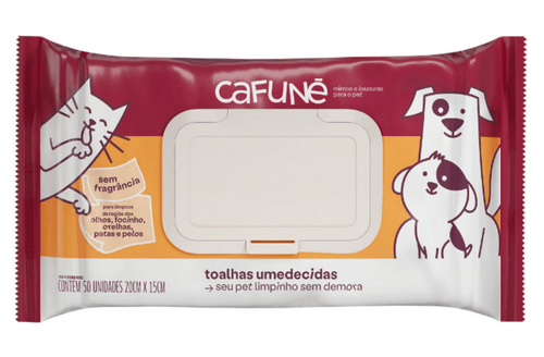 Toalhas Umedecidas Cafuné Sem Fragrância 50 unidades
