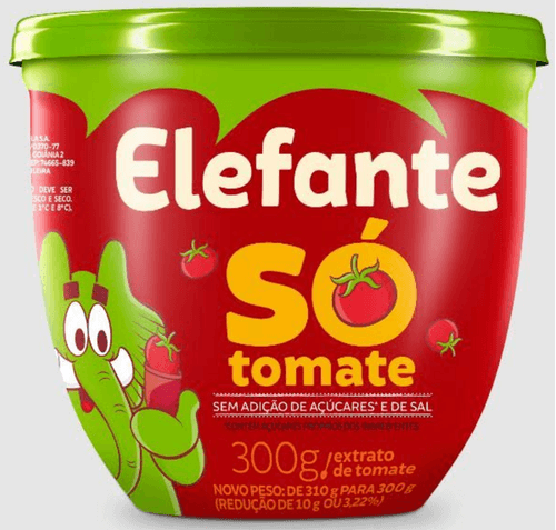 Extrato de Tomate Elefante Só Tomate Pote 300g