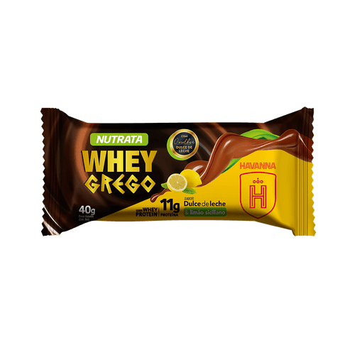 Barra de Proteína Doce de Leite & Limão Siciliano Whey Grego Havanna Nutrata 40g