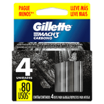 Carga-de-Aparelho-para-Barbear-Gillette-Mach3-Carbono-4-Unidades-Leve-Mais-Pague-Menos