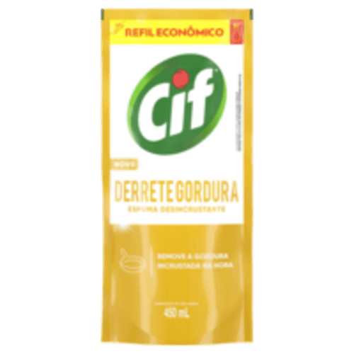 Limpador Especialista CIF Derrete Gordura 450 ml Refil Econômico