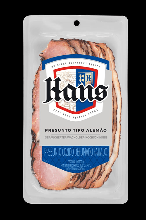Presunto Tipo Alemão Temperado Fatiado Hans 100g