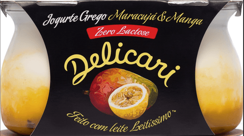 IOGURTE DUO DELICARI 340G MARACUJA-MANGA GREGO ZERO LAC