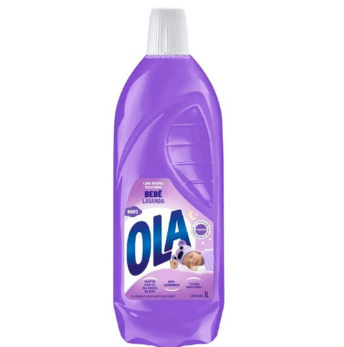 Lava-Roupas Líquido Roupas Delicadas Extratos Naturais de Lavanda Ola Bebê Frasco 1l
