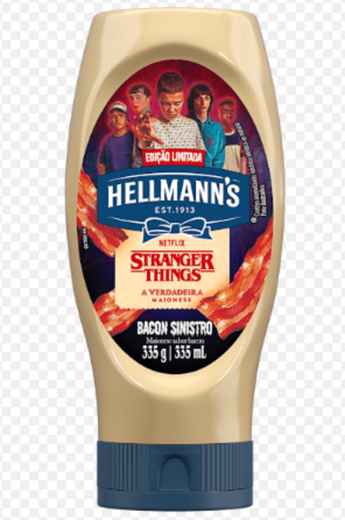 Maionese Bacon Sinistro Stranger Things Hellmann's Squeeze 335g