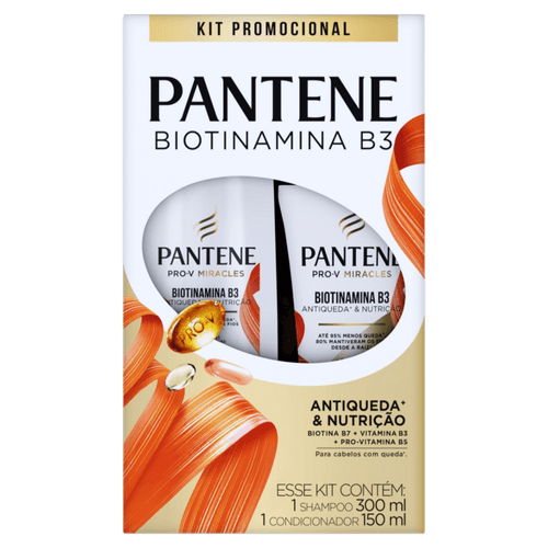 Kit Pantene Pro-v Biotinamina B3 Shampoo 300ml + Condicionador 150ml
